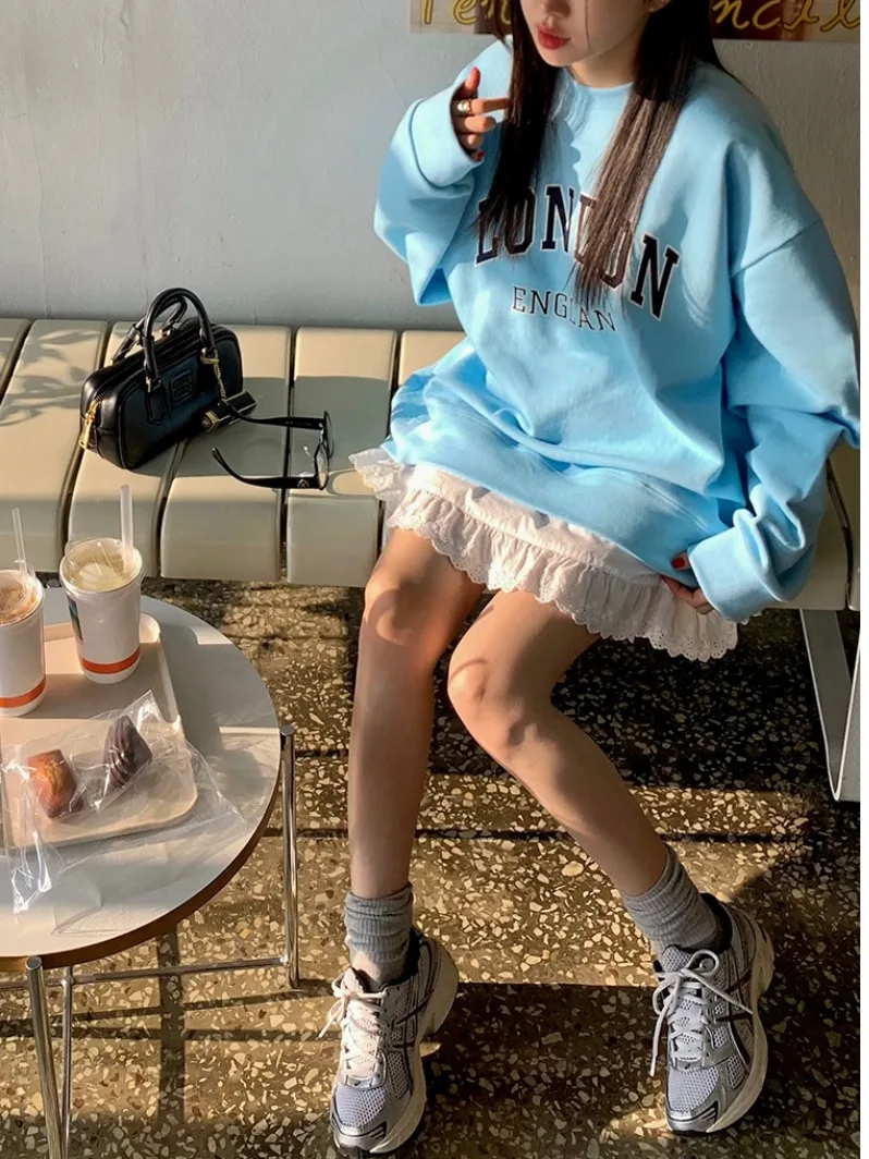 

Новая весенняя универсальная молодежная юбка А-силуэта с кружевной отделкой в корейском стиле Dongda Gate, короткая/миди