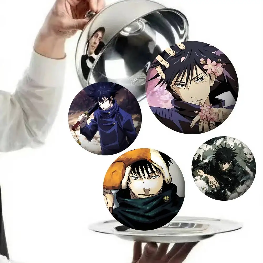 Cool F-Fushiguro M-Megumi Badges Round Brooch Cute Cartoon Idol Cosplay Badges DIY Backpack Clothing Jewelry Pins