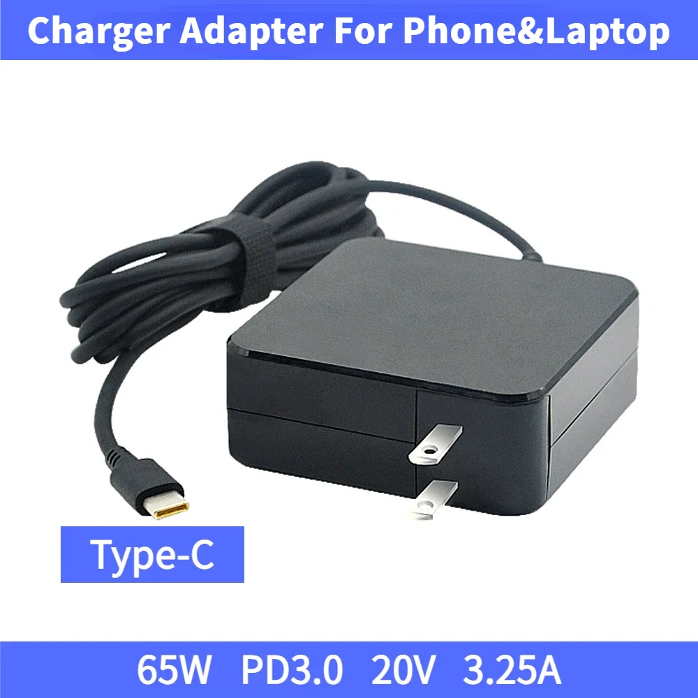 

65W 20V 3.25A USB Type-C Multi-function Charger Power Adapter Fast Charger for Phone MacBook Notebook Laptop Tablet