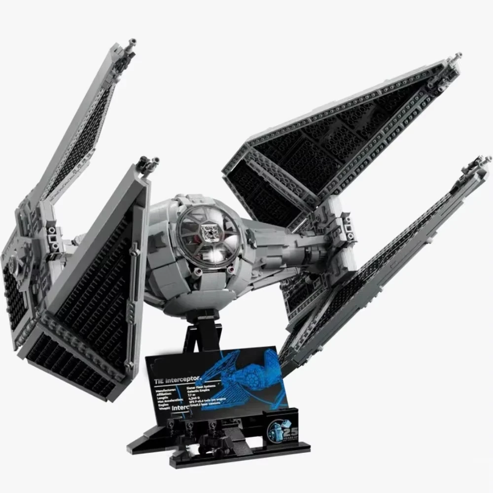 Christmas gift spaceship Moc tie Interceptor building blocks modified Empire Fighter model assembly model toy gift