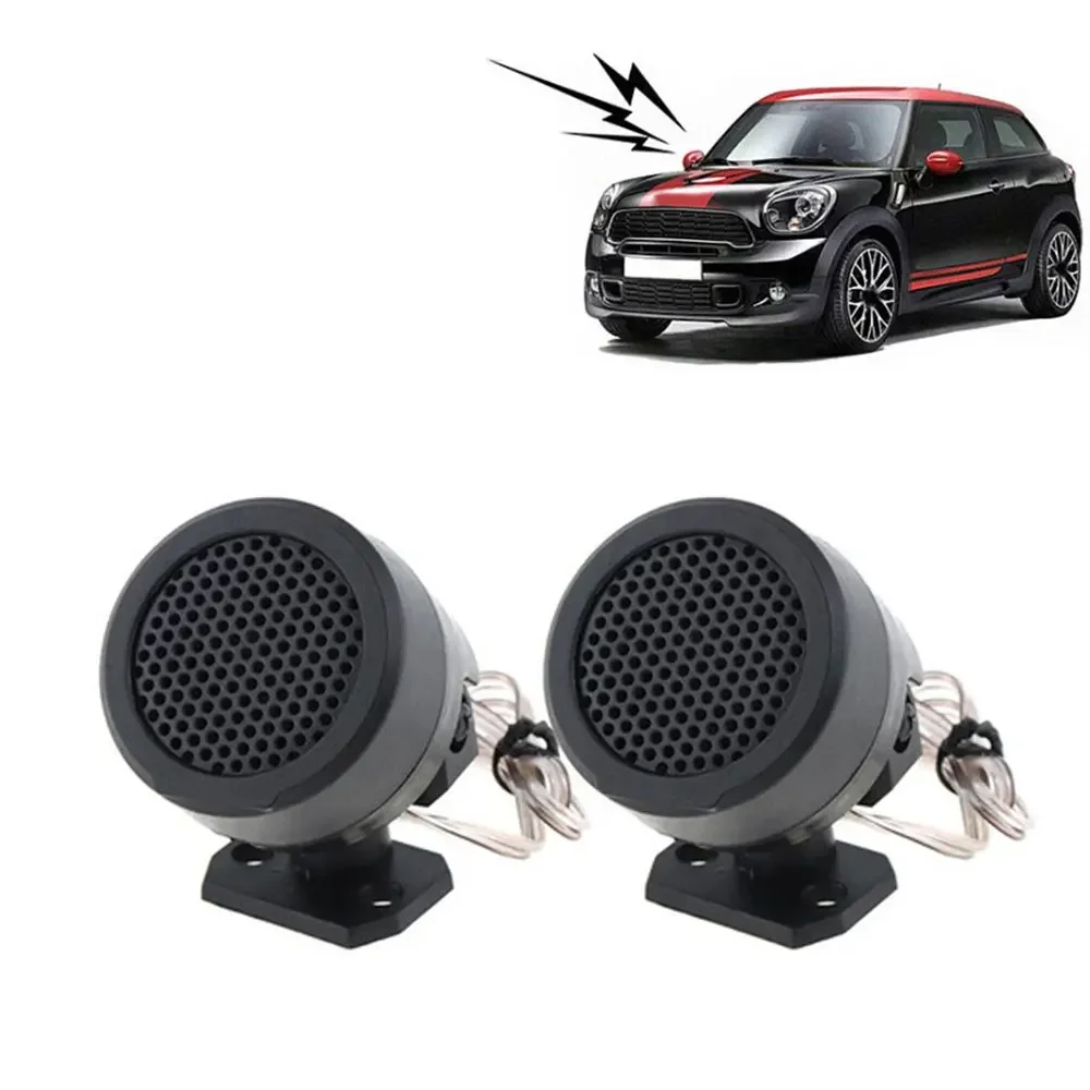 

1Pair Universal 500w Black Car Power Built-in Crossovers Auto Loud Speakers Dome Tweeter Auto Interior Electronics Accessories