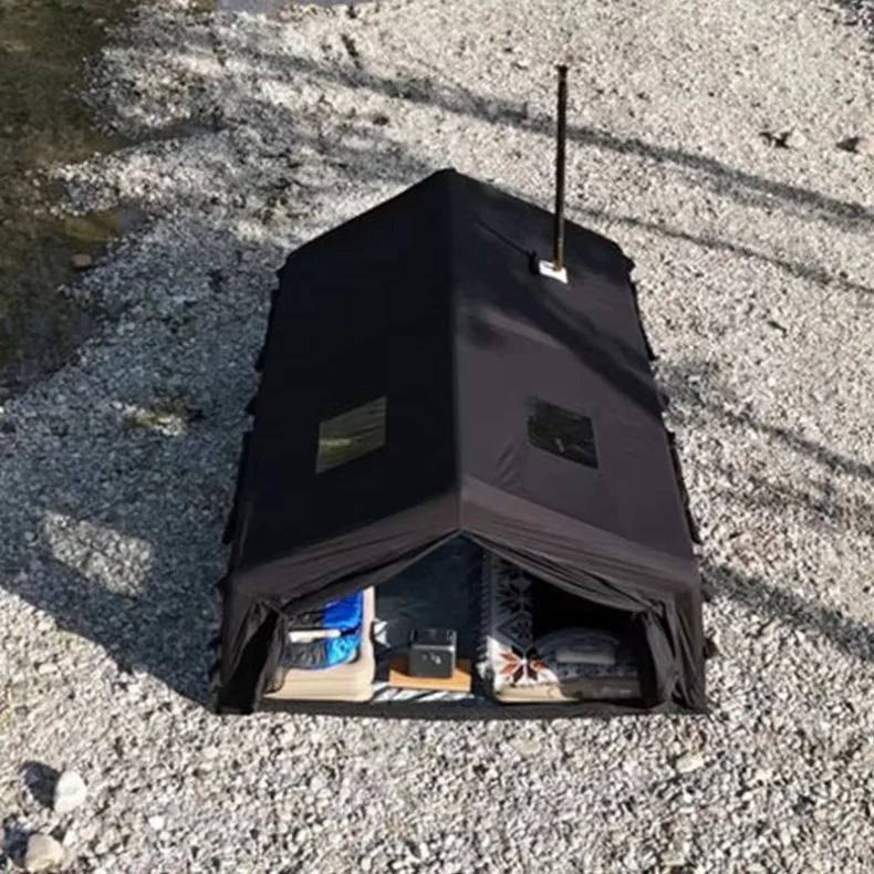 ODM/OEM Glamping Black Inflatable Air Outdoor Camping Tent With 10 Person air Tent Inflatable Unique Camping air Tent