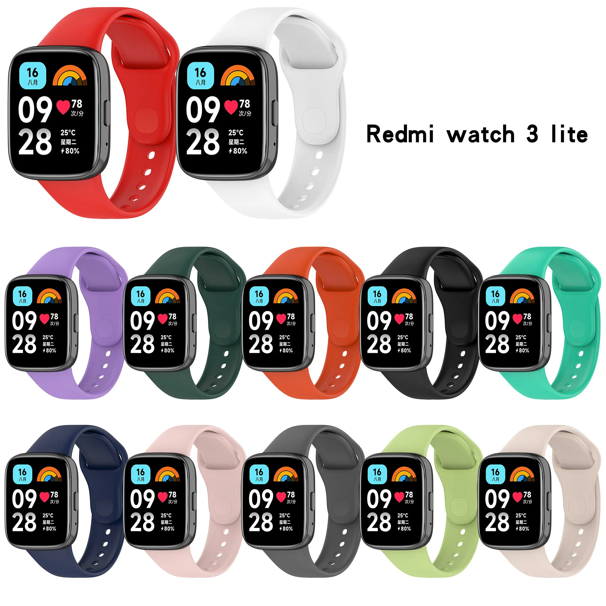 

UIENIE Silicone Wrist Strap For Redmi Watch 3 Active Smartwatch Watchband For Xiaomi Redmi Watch3 Lite Correa Bracelet Accessory