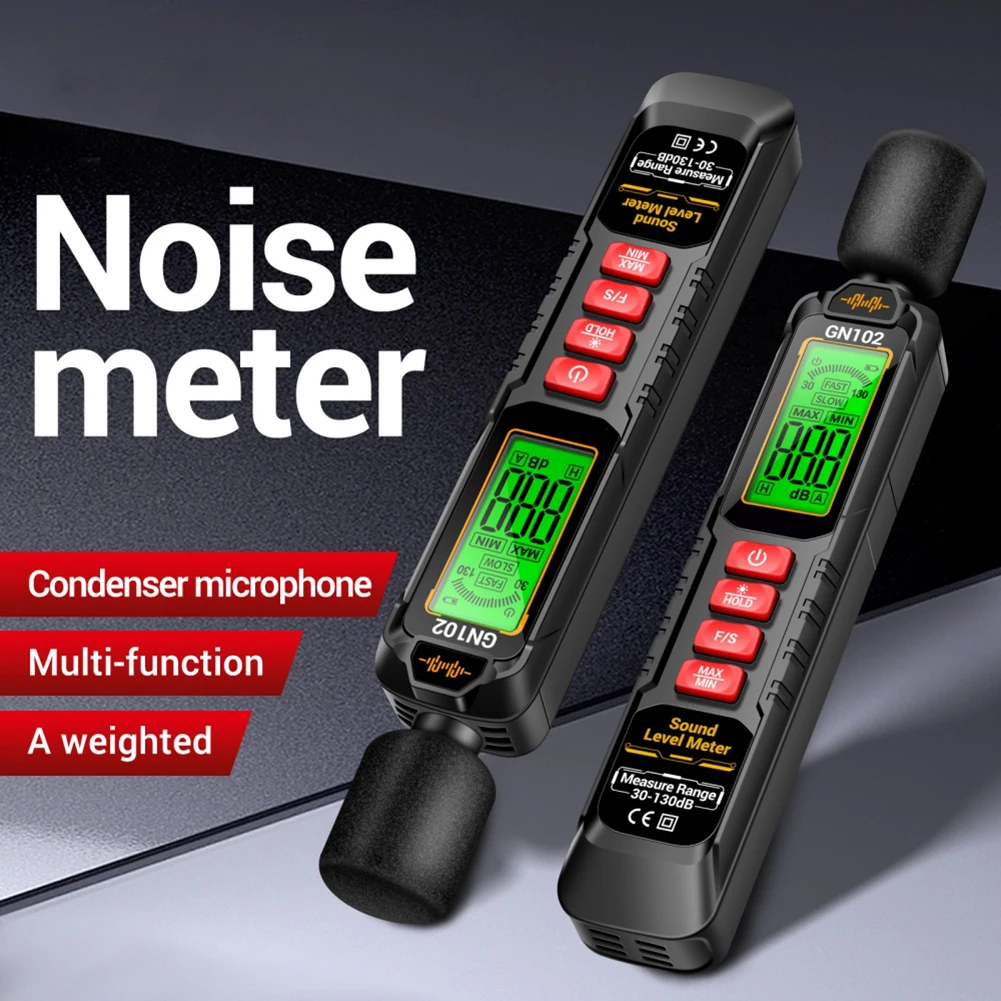 

GN102 Decibel Tester Digital Sensor Noise Meter Accurate Noise Measurement LED Display Real-time Data Processing Decibel Meter