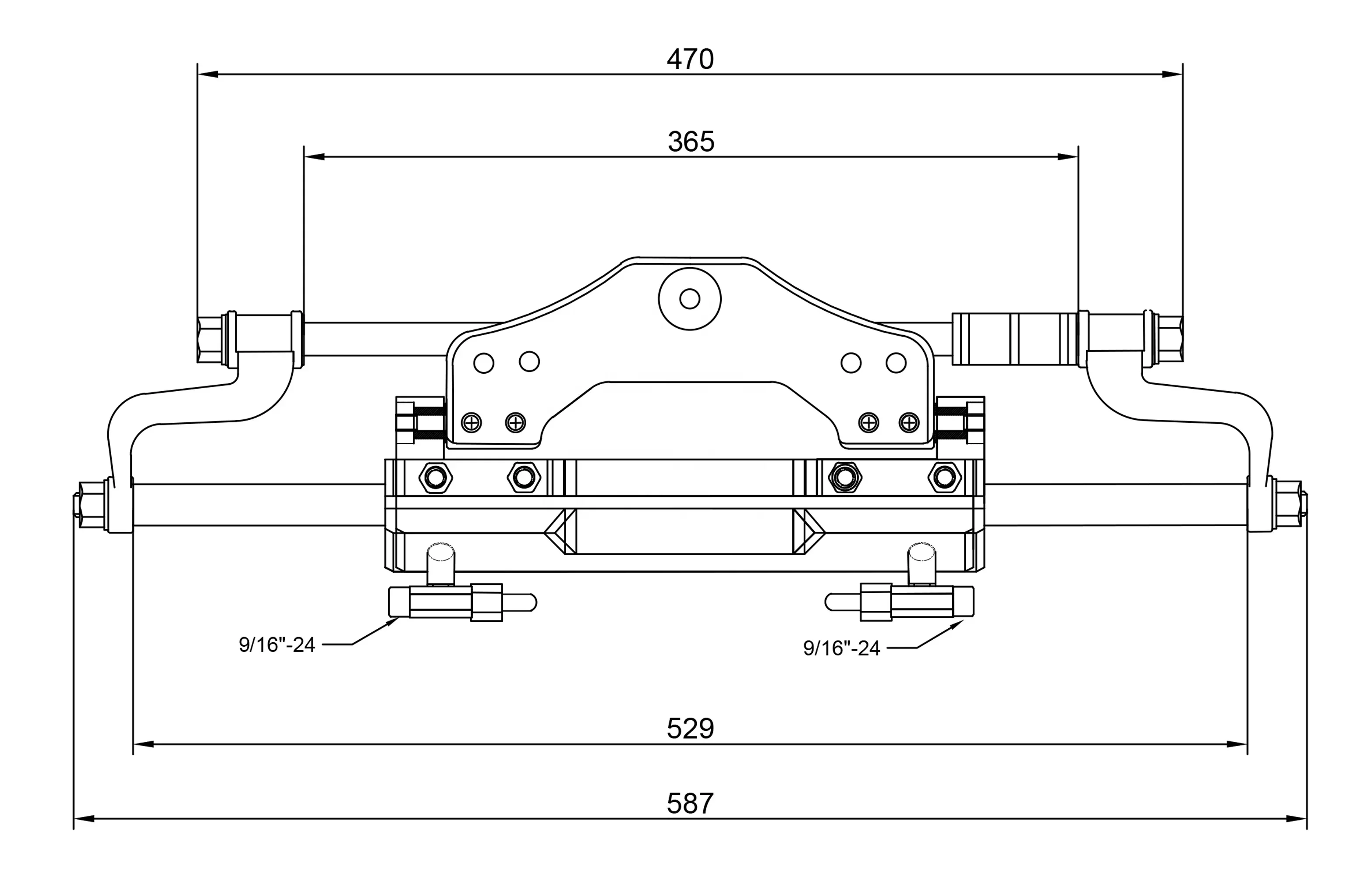 High Peormance Marine Steering System Cylinder New Condition Precise Control Outboard Cylinder