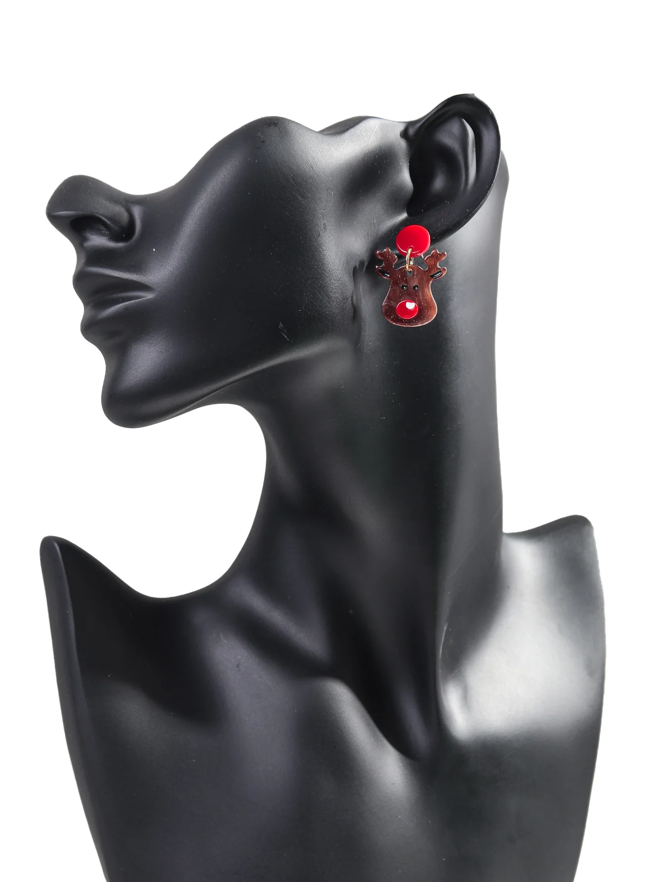 لطيف عيد الميلاد الاكريليك أقراط للنساء جميل بريق عيد الميلاد الكرة شجرة الأيائل كوالا فلامنغو انخفاض القرط هدايا مجوهرات إبداعية