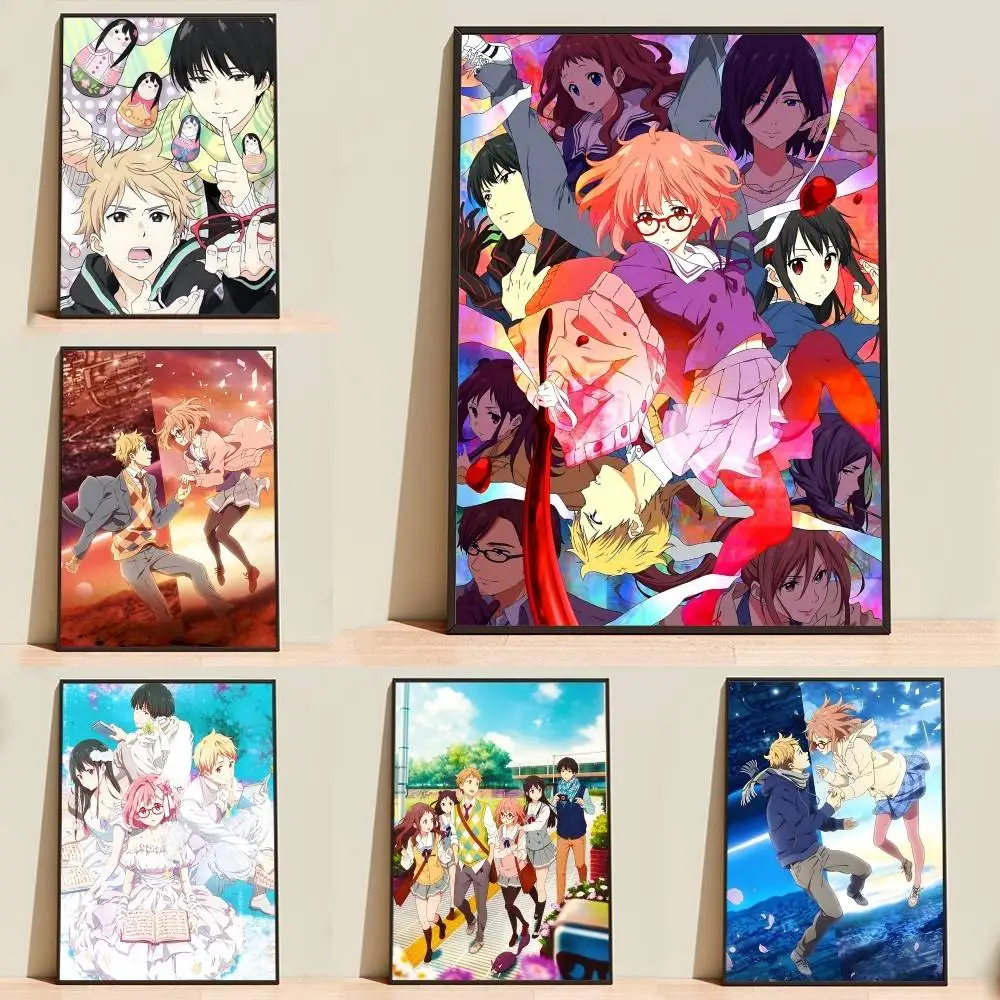 Mirai Anime B-Beyond the Boundary Poster Self-adhesive Waterproof Paper Sticker Coffee House Bar Room Wall Decor