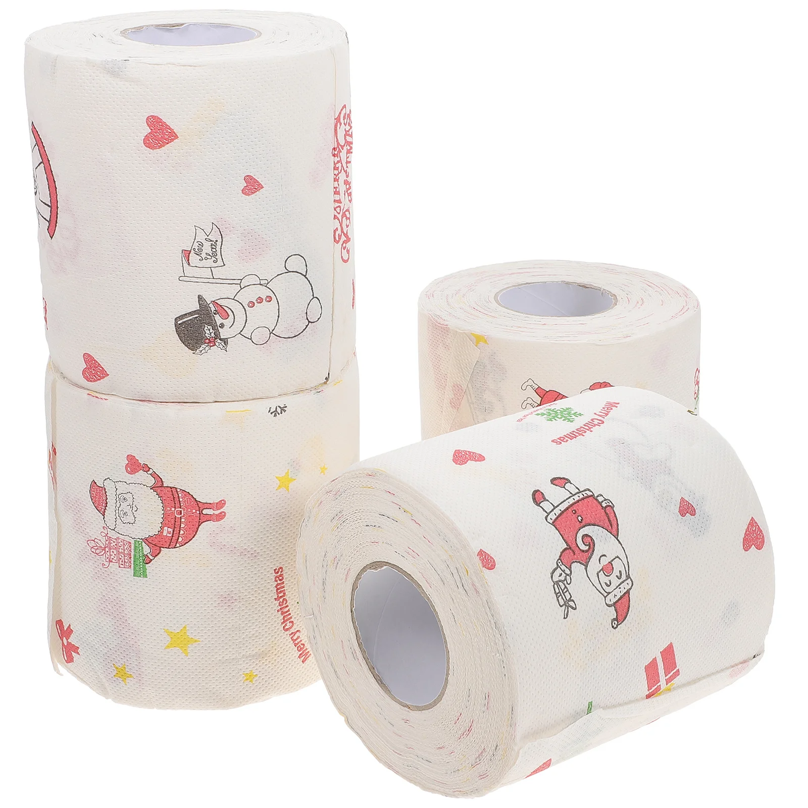 4 Rolls Paper Napkin Kitchen Tissue Soft Toilet Wood Pulp Table Napkins Christmas Ornament