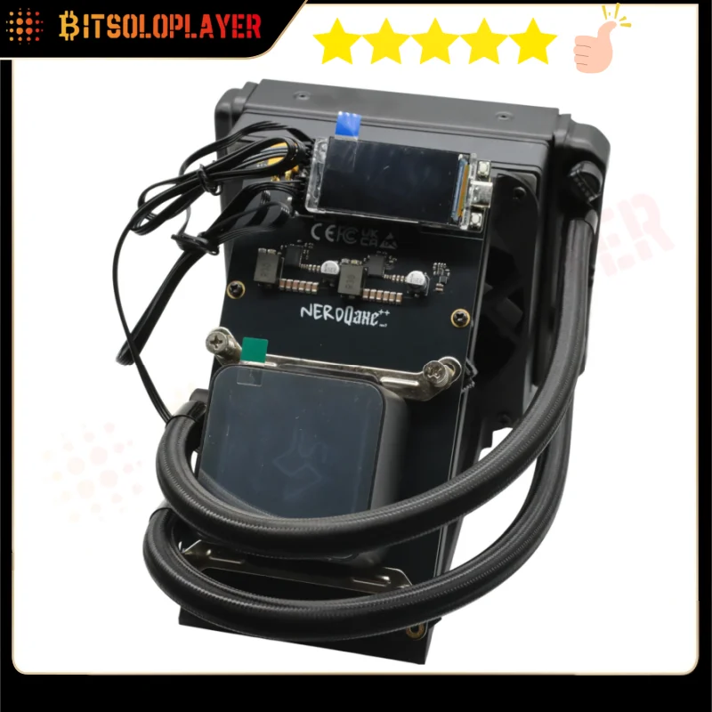 100% neuer NerdQaxe++ Rev7 Hydro 7TH/s 120W BM1370 Chip SHA-256 Bitcoin Solo Lottery Miner mit 12V 10A Netzteil