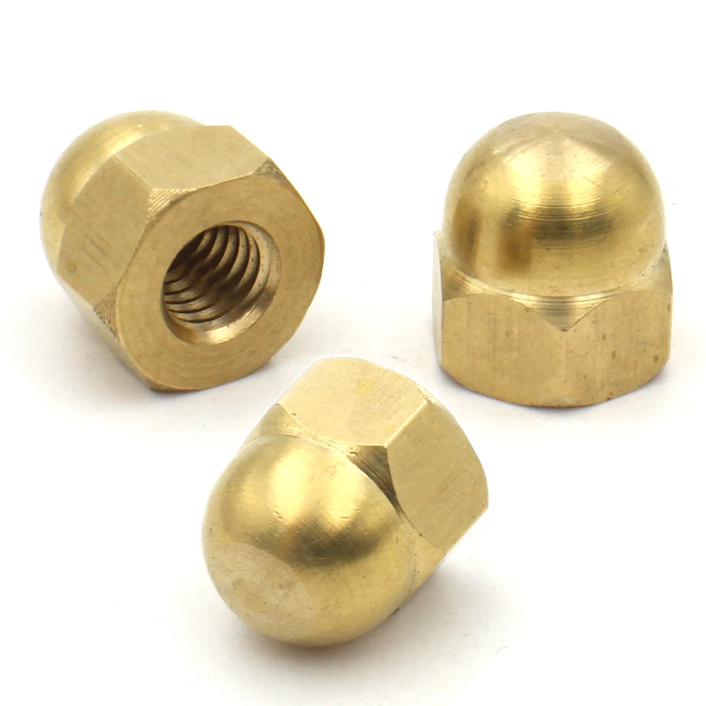 1-20pcs Cover Semicircle Acorn Nut M3 M4 M5 M6 M8 M10 M12 M14 M16 M18 M20 DIN1587 Decorative Dome Head Protection Brass Cap Nuts
