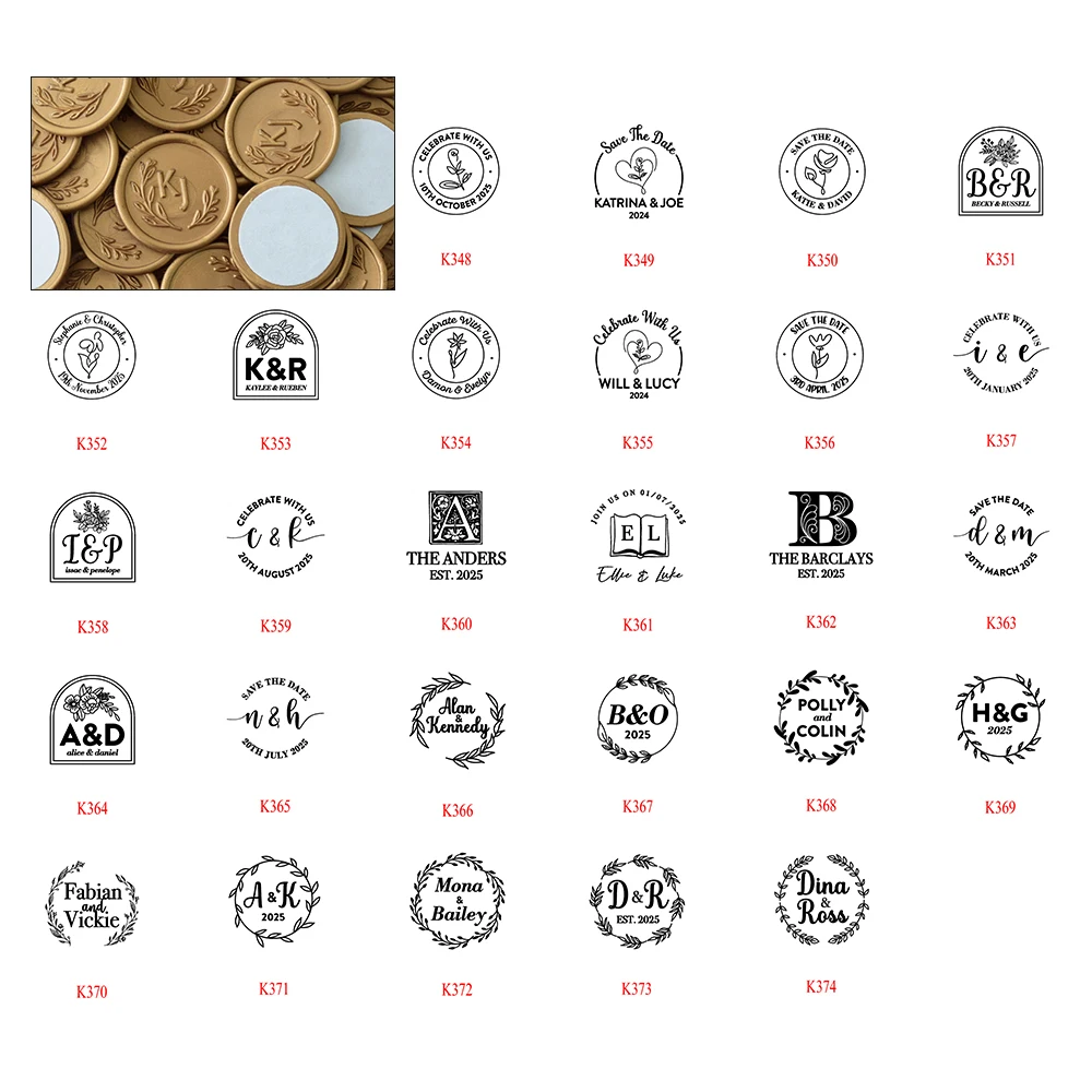 

Custom Wax Seal Stickers Personalized Logo Design Self-Adhesive Stickers for Diy Wedding Envelope Decor Card Wedding Gifts