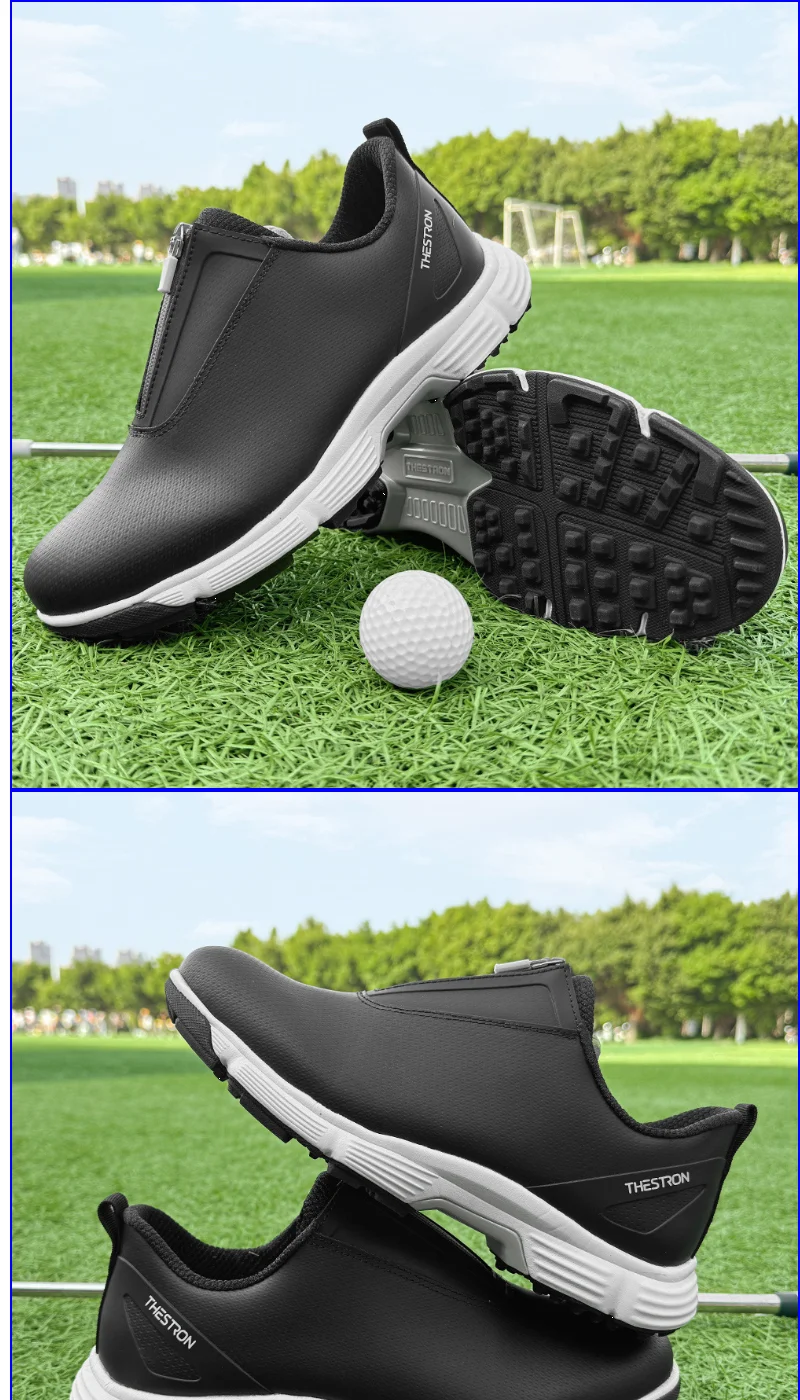2025 Men's Luxury Brand Walking Shoes Designer Golf Sneakers Men's Leather Golf Trainers