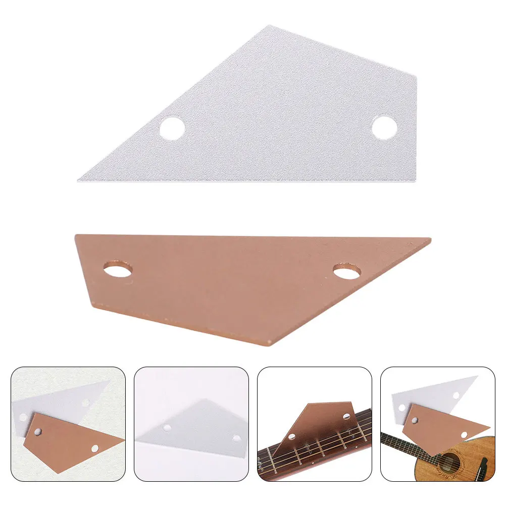 

2 Pcs Finger Board Fingerboard Wire Measuring Ruler Instrument Repair Tool Aluminum Guitar Musical Silver Neck