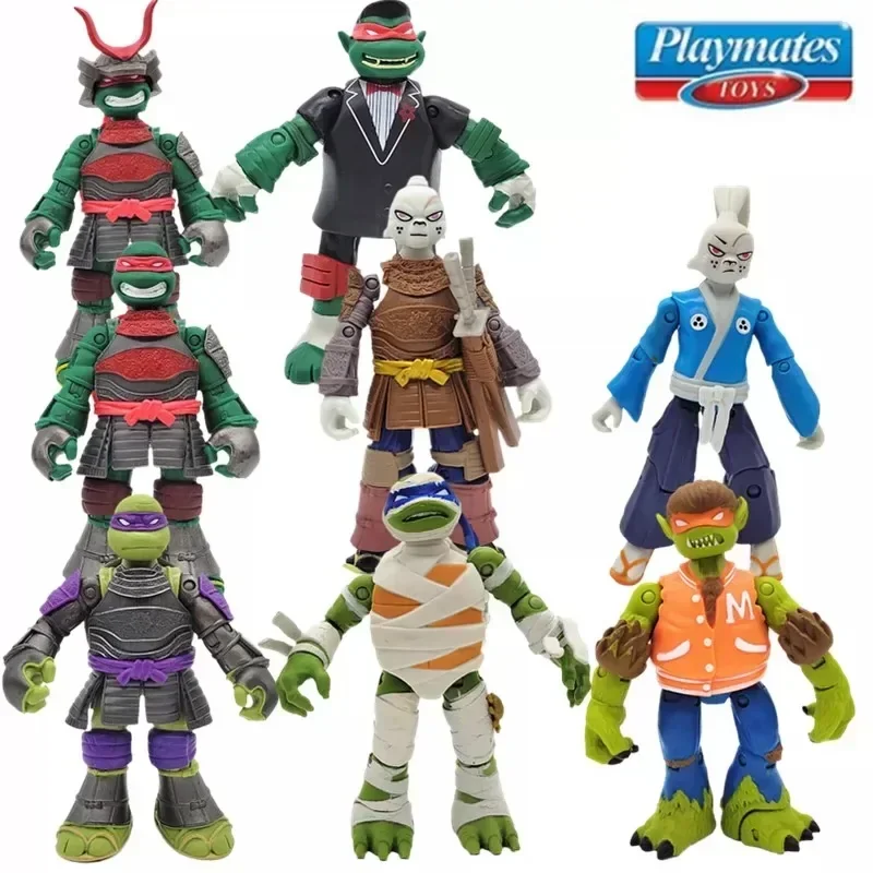 Playmates Teenages Mutant Ninja Turtles Leonardo Bebop Splinter Shredder April O\'Neil Action Figure Joints Movable Doll Kid Gift