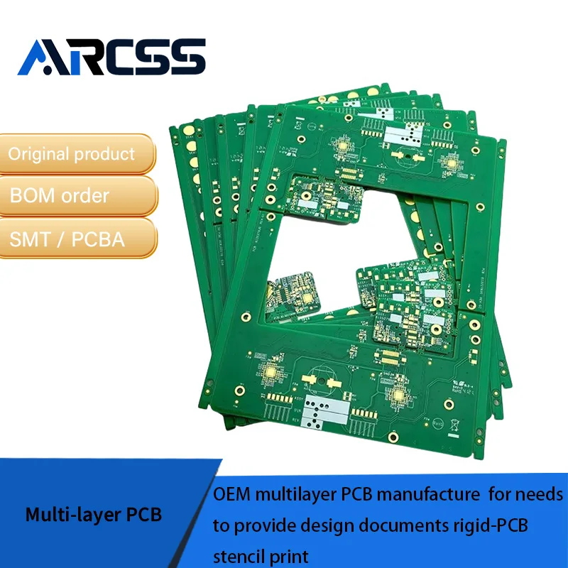 تصنيع ثنائي الفينيل متعدد الطبقات OEM لاحتياجات توفير مستندات التصميم طباعة استنسل PCB الصلبة