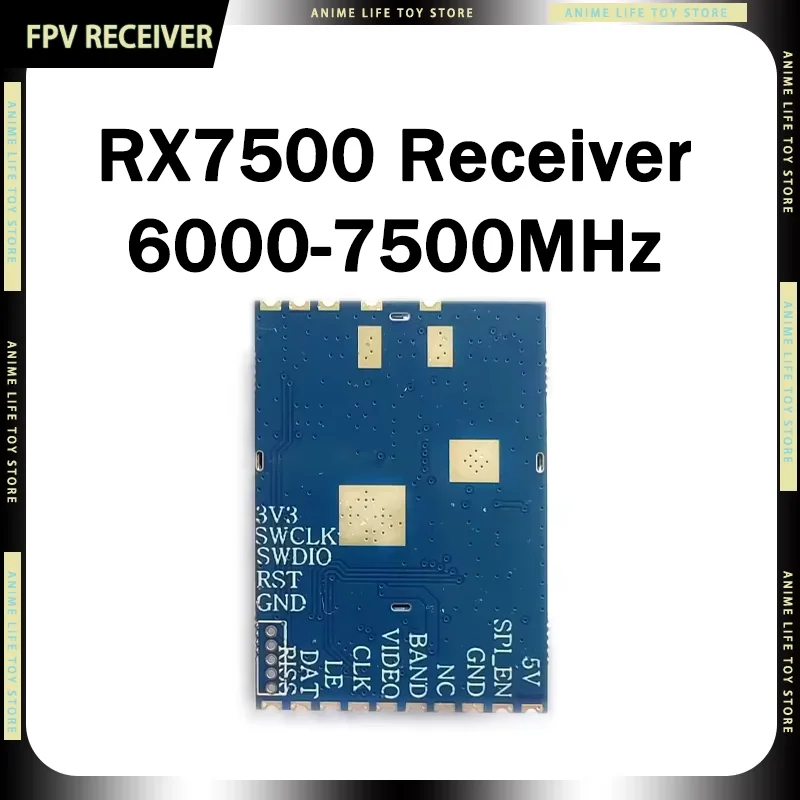 

Модуль приемника FPV RX7500 6000-7500 МГц, беспроводной видеоприемник 7.2 ГГц VRX с выходом RSSI, аналоговый сигнал напряжения, подарки для взрослых любителей FPV
