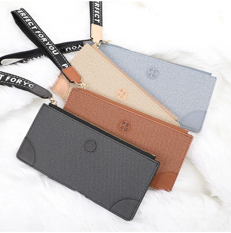 

Perfect For You Women Long Zipper Purses Slim Ladies Cluthes Bag Leather Envelope Bags