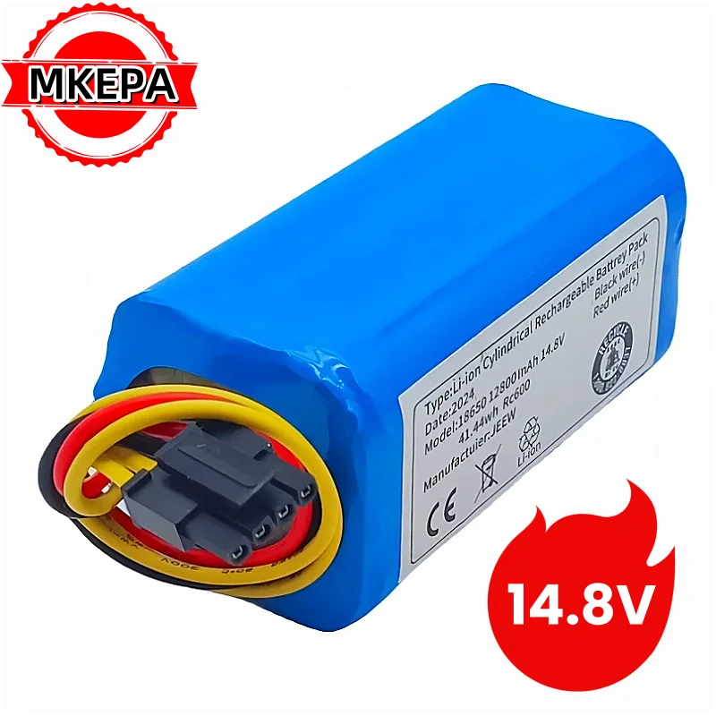 New 18650-4S1P 14.8V 12800mAh Li-ion Battery Pack,For MIJIA Robot Vacuum-Mop Essential G1 MJSTG1，SKV4136GL R30 R35