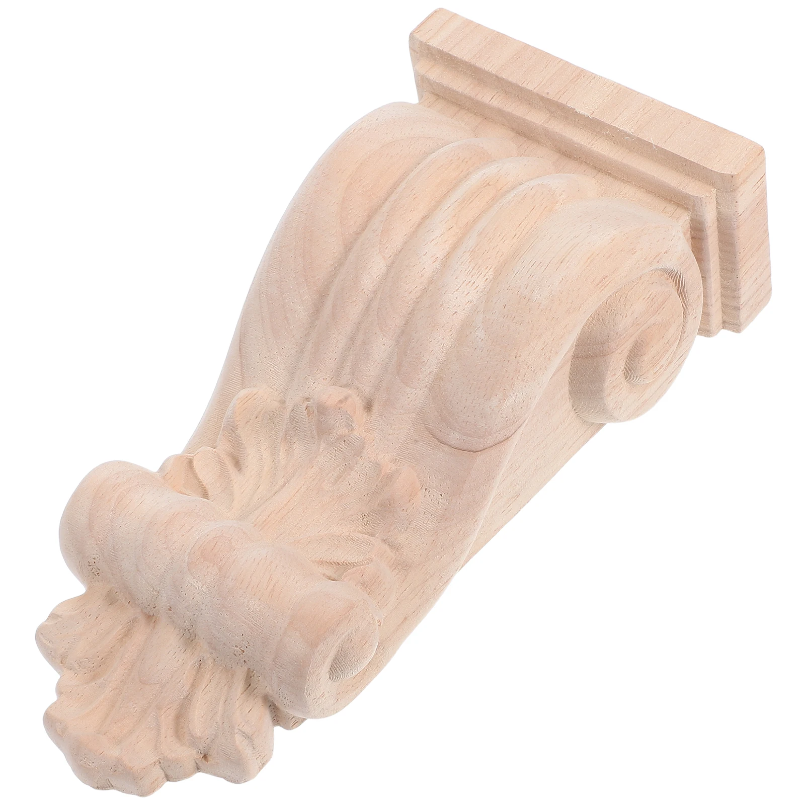 

European Wood Carving Decoration Solid Wood Corbels Hand Carved Doorway Trim Moldings Rustic Bracket Shelves Applique Wall Decor