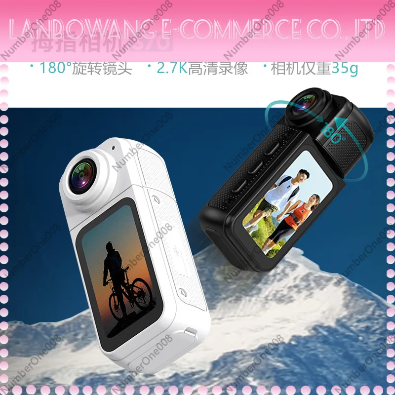 Mini Action Camera Ultra Long Battery Life 4K Wearable DV for Pet Vlog First Person View