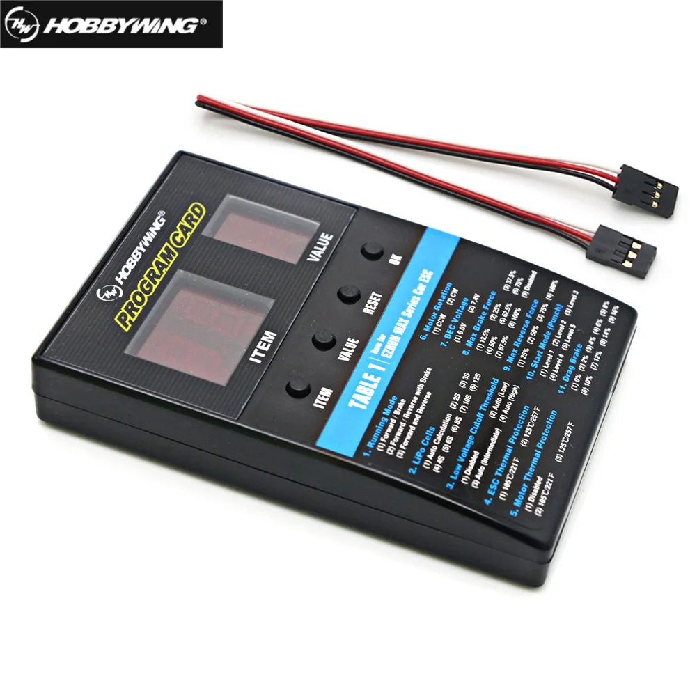 Hobbywing RC Car Program Card LED Program Box 2C Programm Card For  Car Boats Setting Card