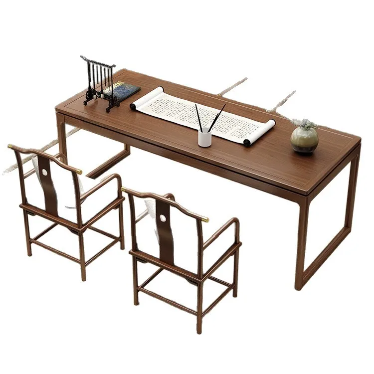 New Chinese solid wood desk calligraphy table household old elm bedroom desk study writing painting table workbench