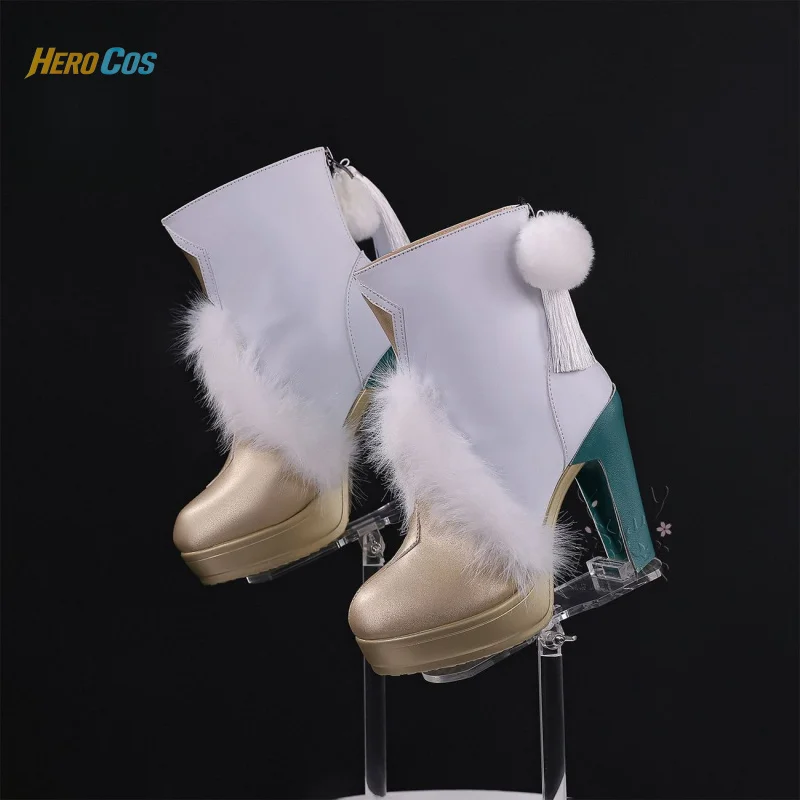 

Genshin Impact Zibai Cosplay Shoes Footwear Halloween Party Costumes Accessory HERO Cos