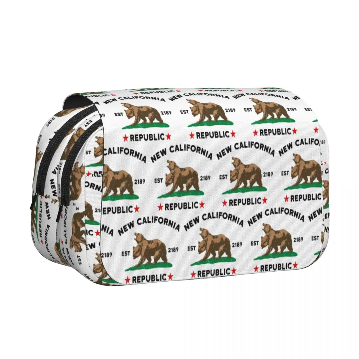 New California Republic Pencil Cases Pencil Pouch Hard Shell Leather Large Capacity Pen Box Pencil Bag for Students Gifts
