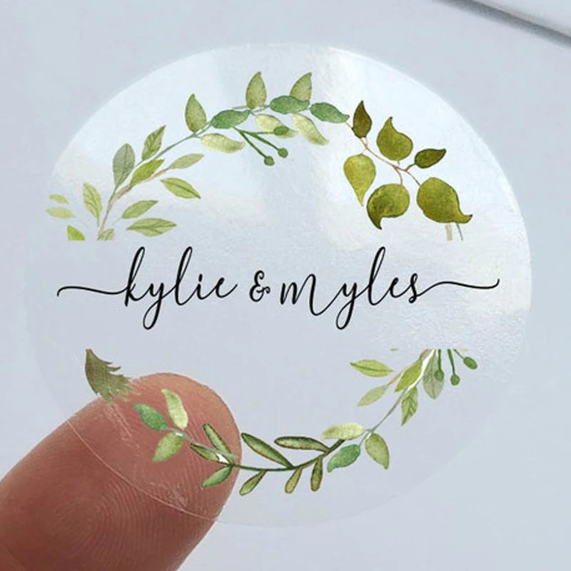 Custom Clear Round Stickers , Personalized Circle Labels, Transparent Logo seals, Business Round Sticker, Clear addre