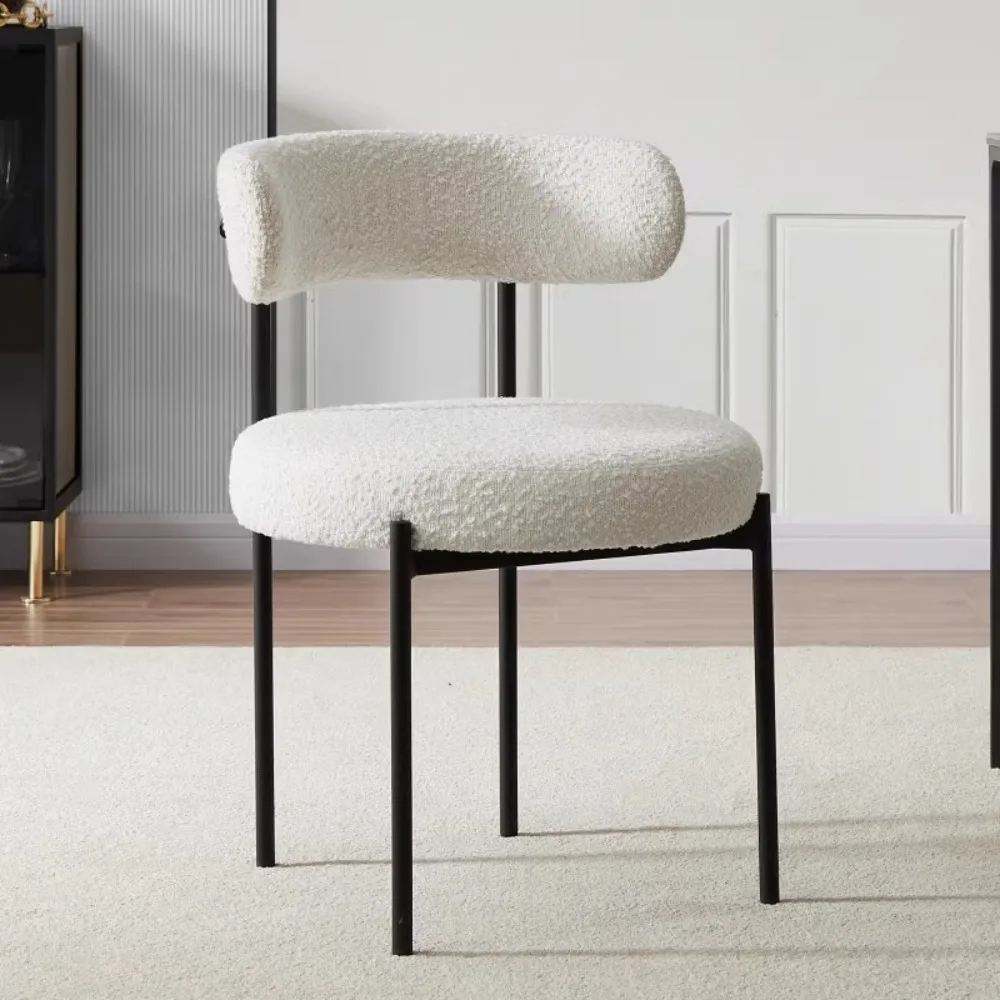 

Nordic Modern Dining Chairs Cushions Luxury Office Living Room Chairs Bedroom Restaurant Chaises De Salon Home Furniture