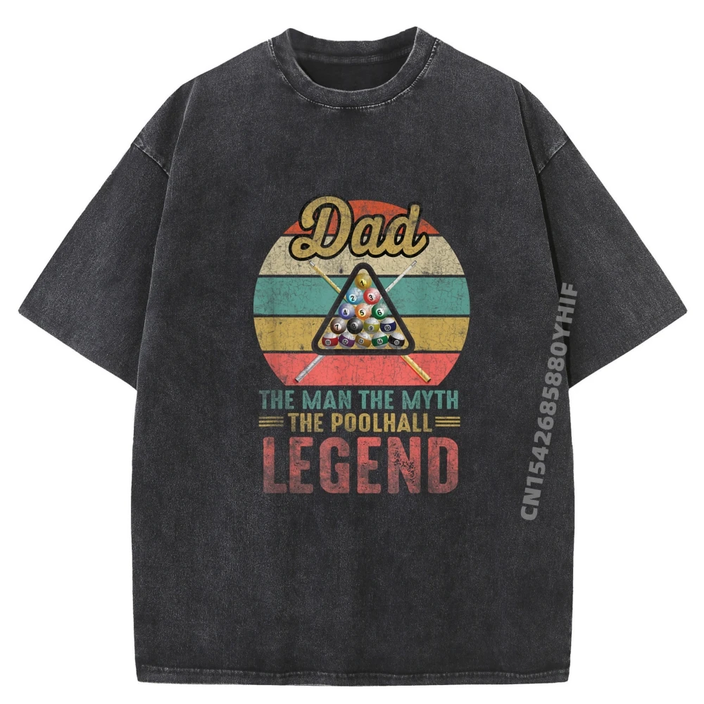 

Vintage Billiard Player Dad The High Quality Washed Tshirts Gift Idea Mens Design Tees Hip Hop Father Day Daily Wear Tees