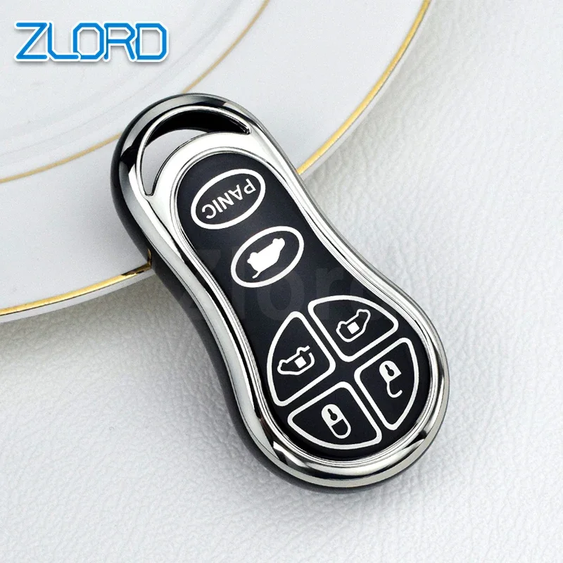 6 Buttons Shell Fob Case Holder For Chrysler Dodge Jeep Concorde Sebring LHS Viper Stratus Liberty TPU Car Key Cover Key