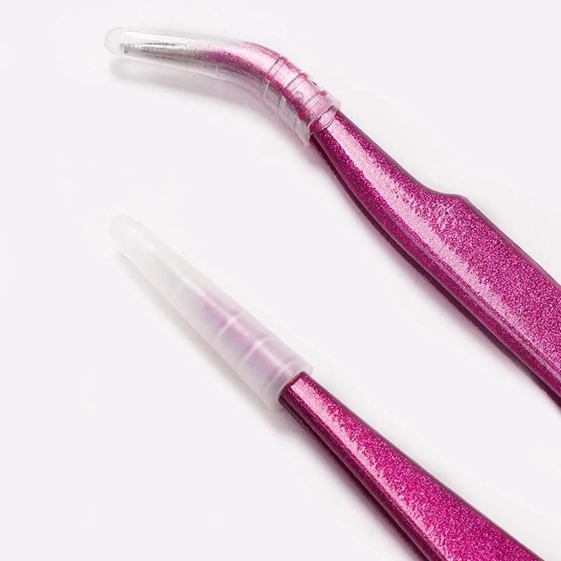 1pc Edelstahl pinzette gebogene Aufnahme werkzeuge Wimpern verlängerung spitze Zange Clip Maniküre Nail Art Tool
