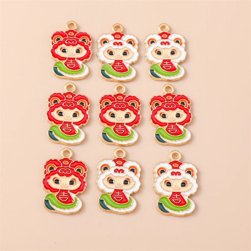 

20pcs 14x20mm Cartoon Animal Charms Enamel Snake Charms Pendants for Making DIY Necklaces Earrings Bracelets Jewelry Findings