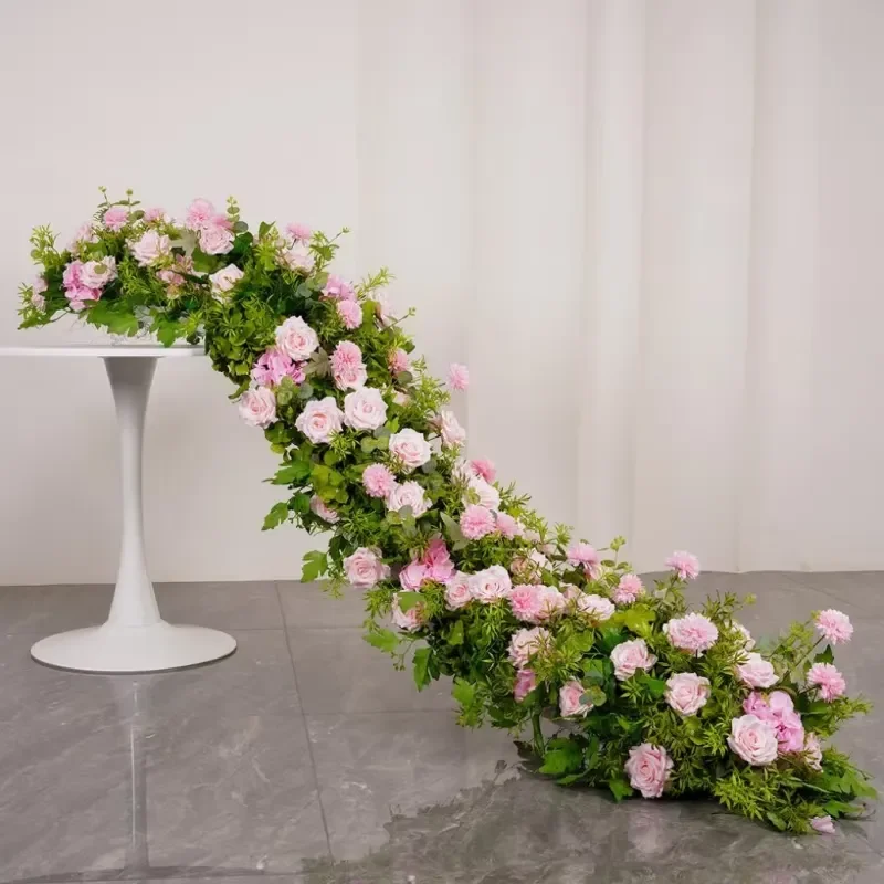 40x200cm Long Table Runner Floral Wedding Decoration Elegant Dining Table Centerpiece for Party Dinner Event Home Interior