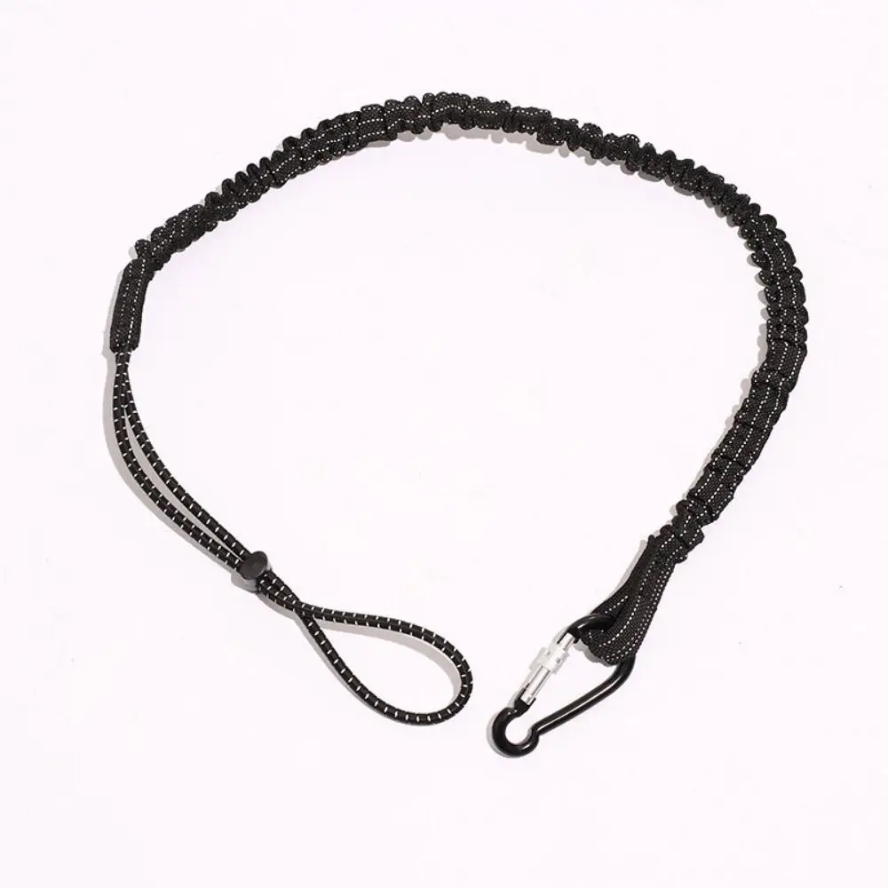 Extendable Tool Lanyard with Buckle Strap Portable Anti-Falling Clip Bungee Cord Adjustable Loop End Abrasion Resistant