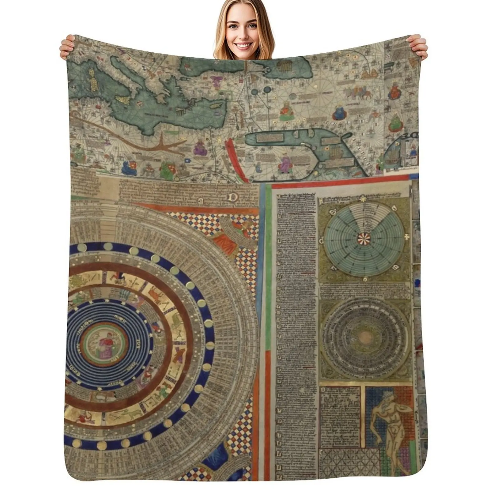 

Catalan Atlas Throw Blanket funny gift Decorative Beds Moving Heavy Blankets