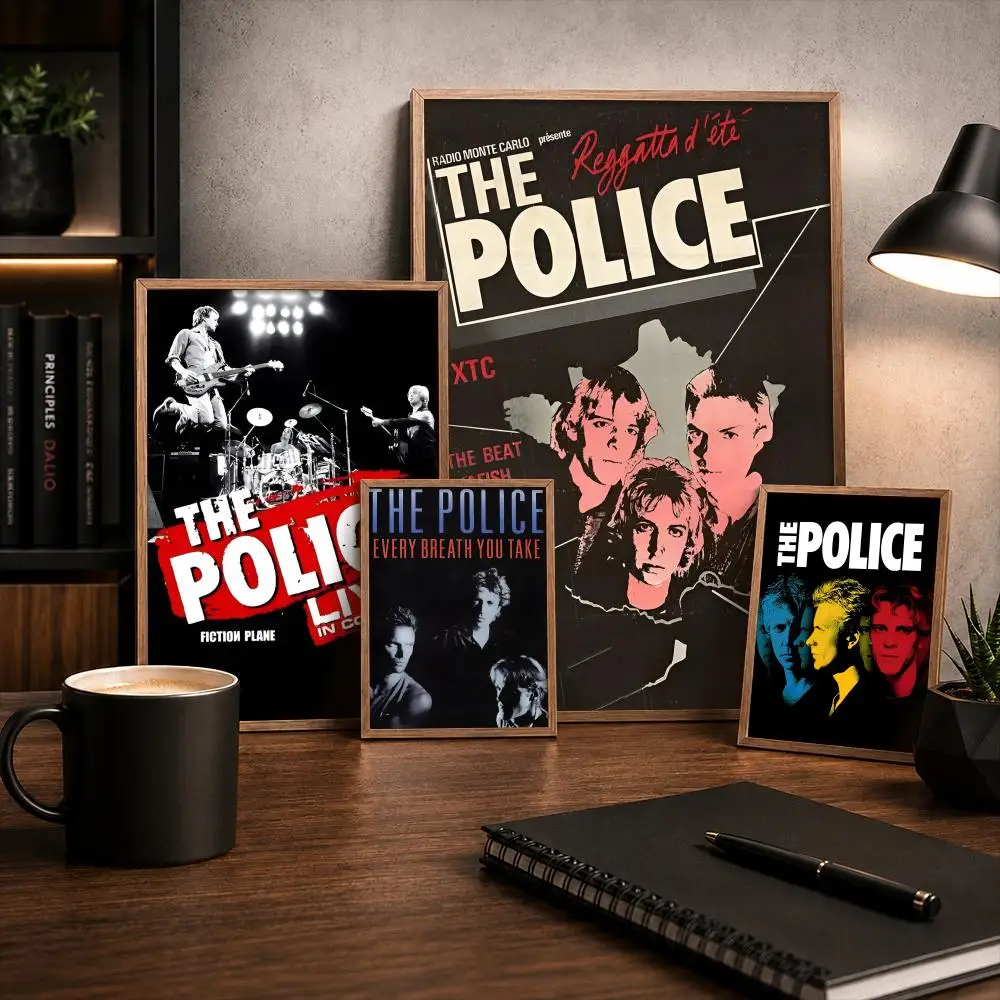 The P-Police Band Painting Calligraphy Canvas Poster Art for Bedroom Living Room Home Decor Wall Decoration Decals Gift