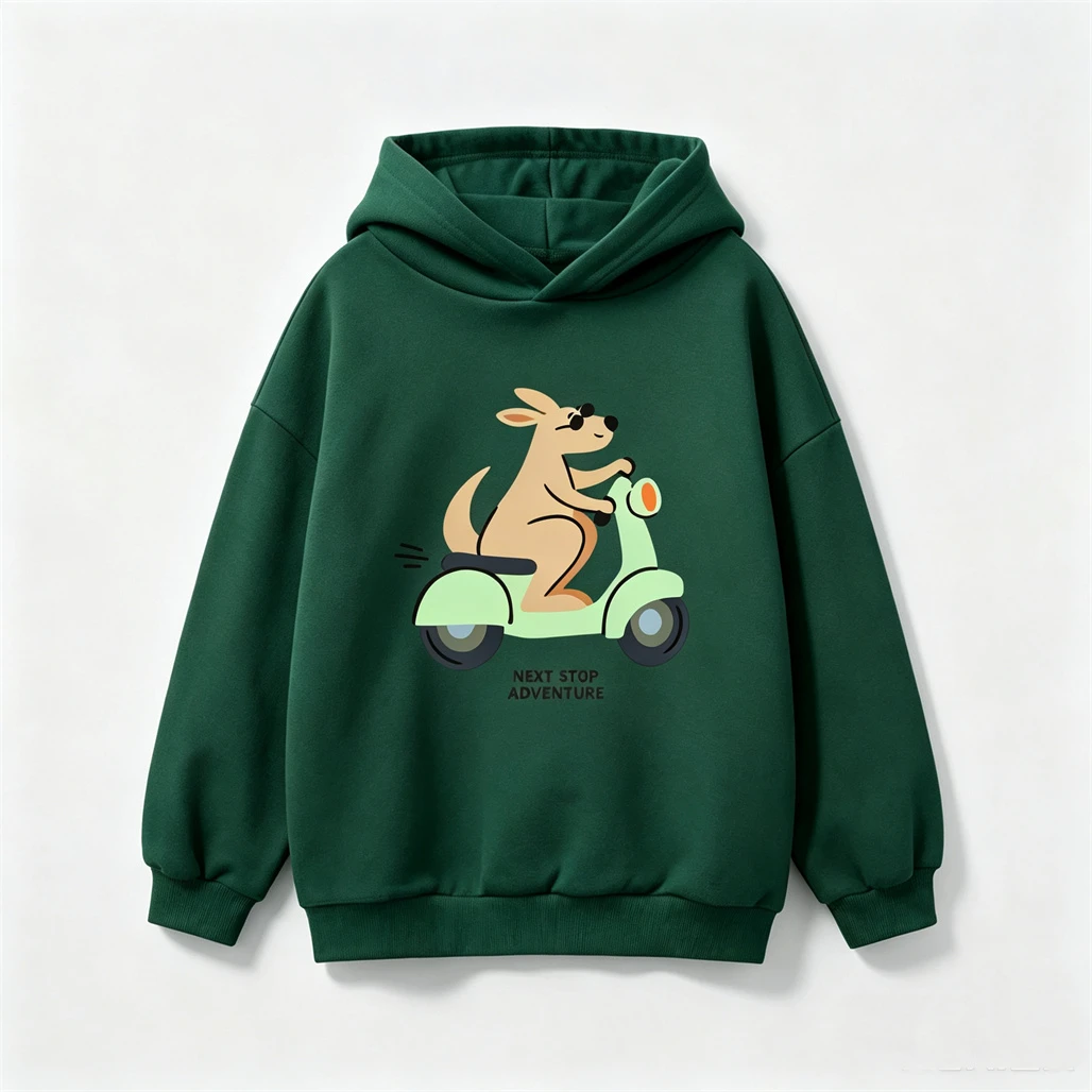 Apple Cherry Print Hooded Tops For Boys And Girls Simple All-match Pullovers Outer Wear Toddler New Design Fashion Sweatshirts