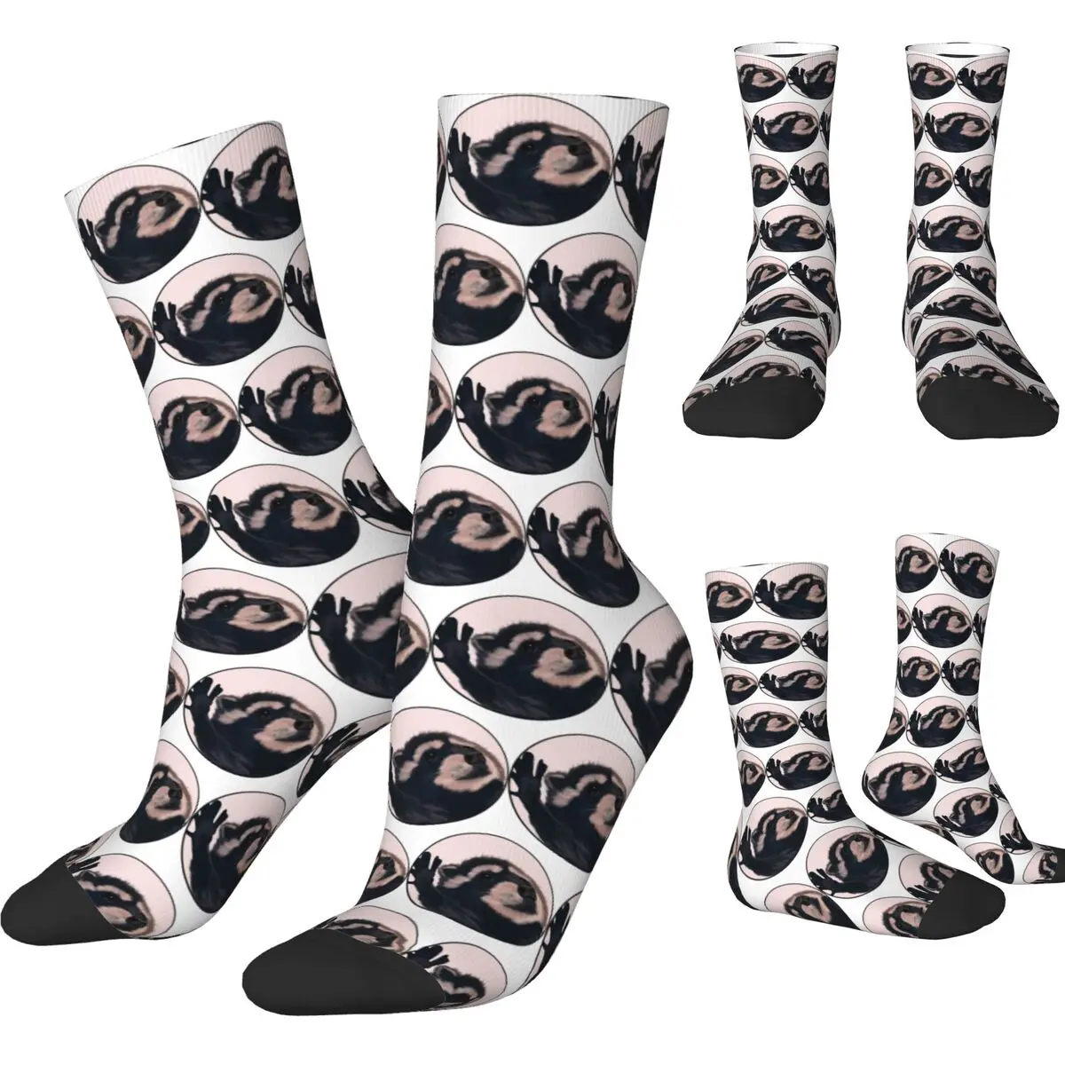 Pedro Raccoon Stockings Funny Aesthetic Design Casual Socks Autumn Anti Bacterial Socks Men Climbing High Quality Socks