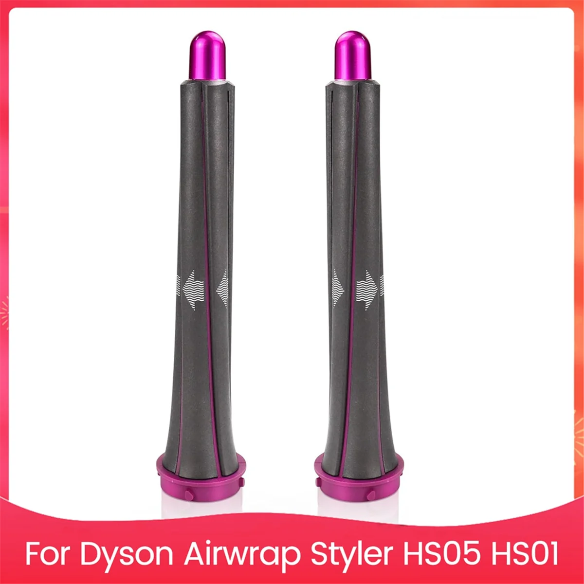 

A47T 20mm Long Curling Iron Barrels Attachment for Dyson Airwrap Styler HS05 HS01, Professional Volume and Shape Curler Tool