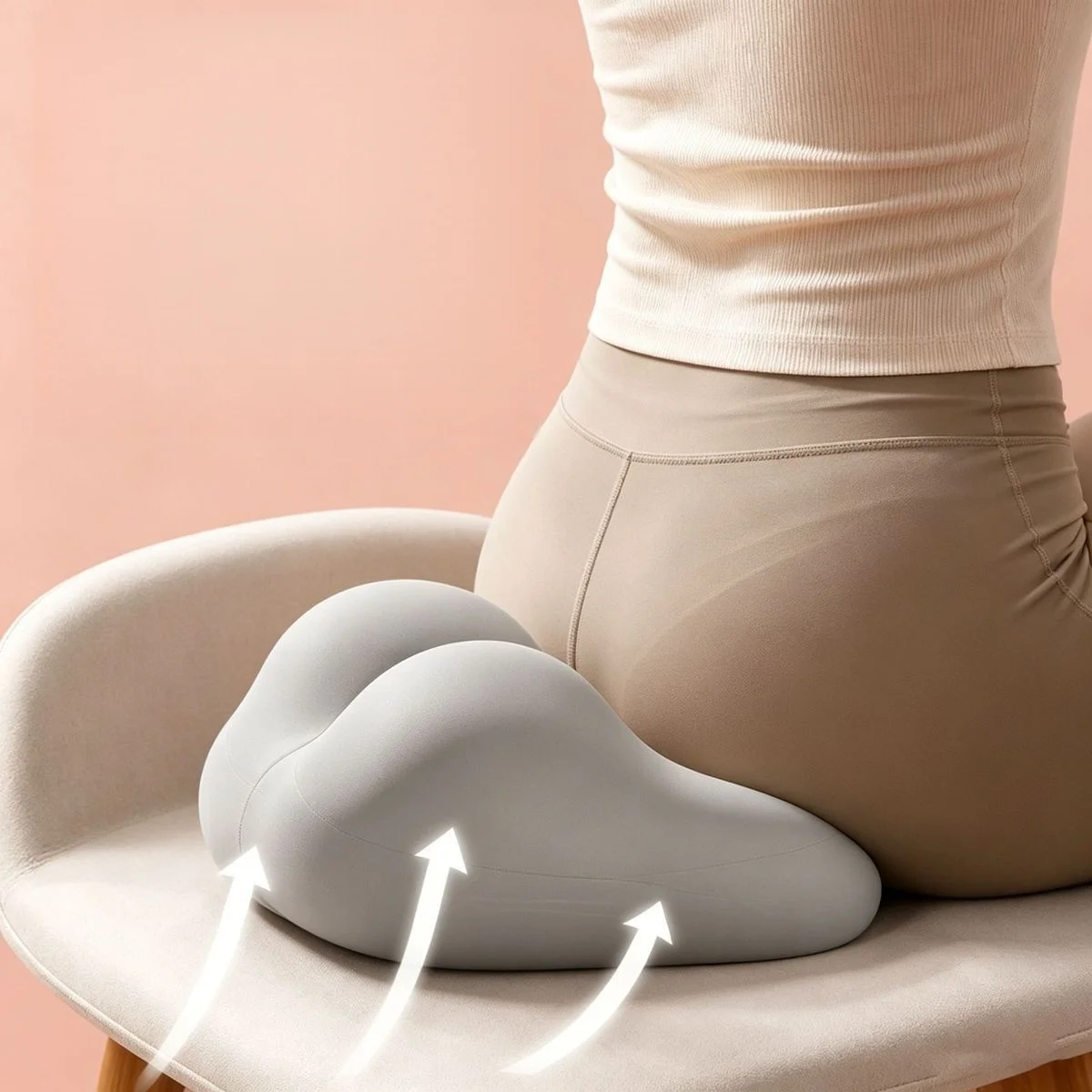Hip-shaped Pillow for Stomach Sleeping, 3D Foam Bolster Pillow, Creative Butt Cheeky Face Down Pillow Cushion for Couples