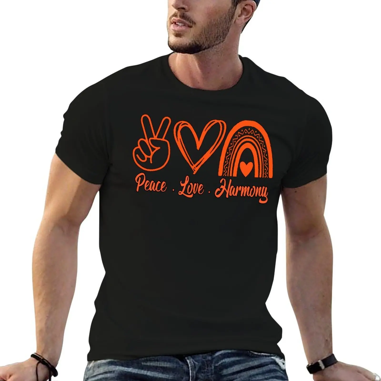 Australia Harmony Day 2025 orange Clothes, peace love harmony / Apparel and Gifts Men Woman Kids T-Shirt