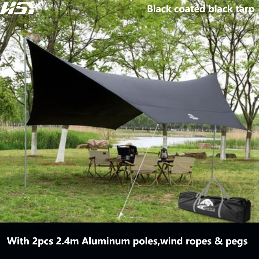 

5.2*4.4M UPF50+ 210D Oxford With Black coated Waterproof 5000+ White Awning Tent Canopy Camping Rainproof Sunscreen Garden Maple