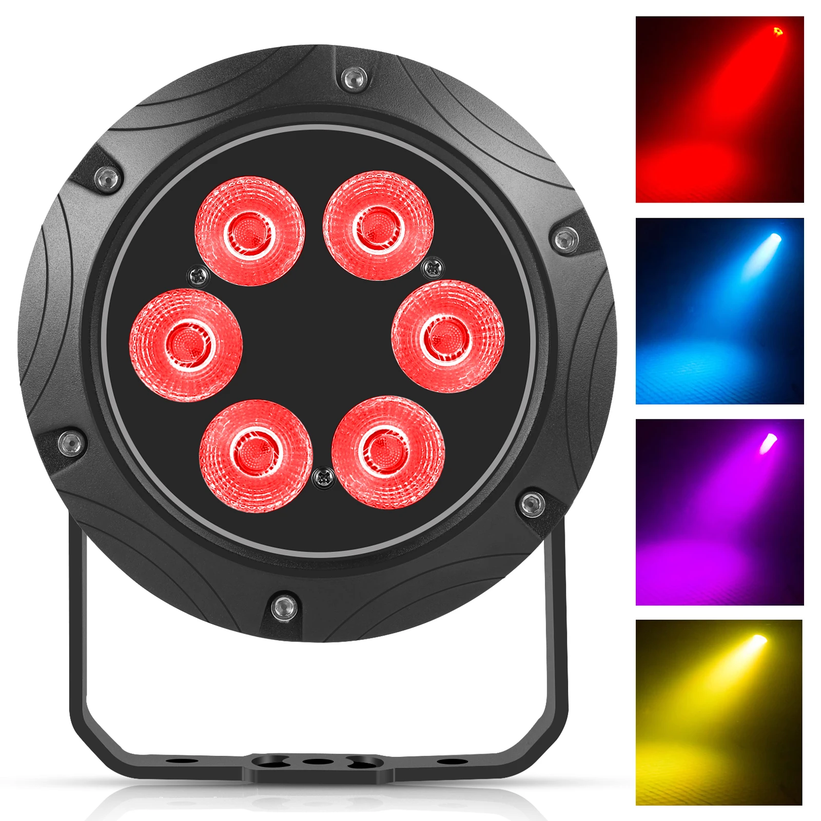 Luz Par para espectáculo de discoteca, iluminación LED RGBW, resistente al agua, efecto de fiesta DMX512, Control por voz para DJ, concierto al aire libre