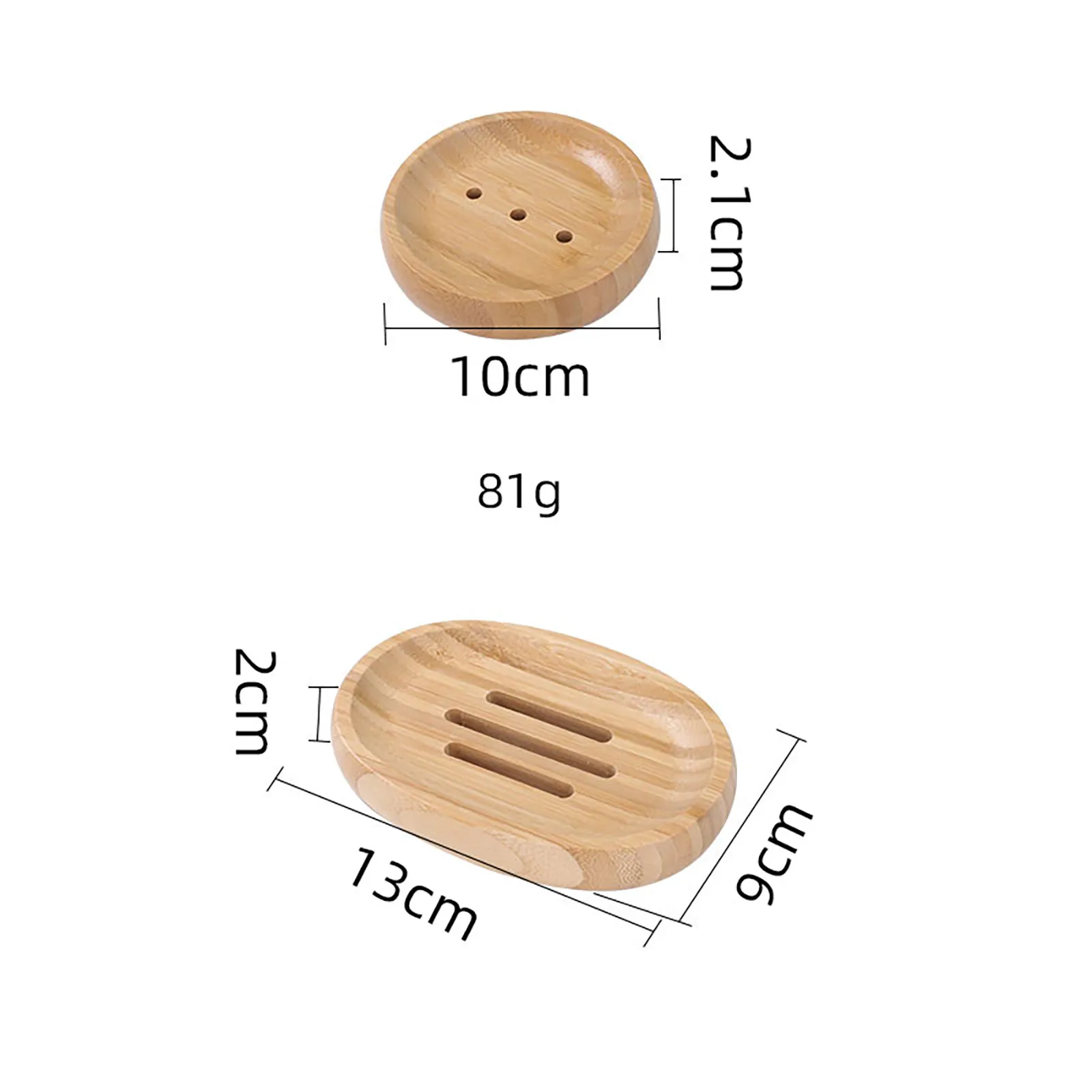 Natural Wood Bamboo Soap Drainer Tray with Cover Dish Storage Bathroom Container Portable Bathroom Soap Dish Storage Box