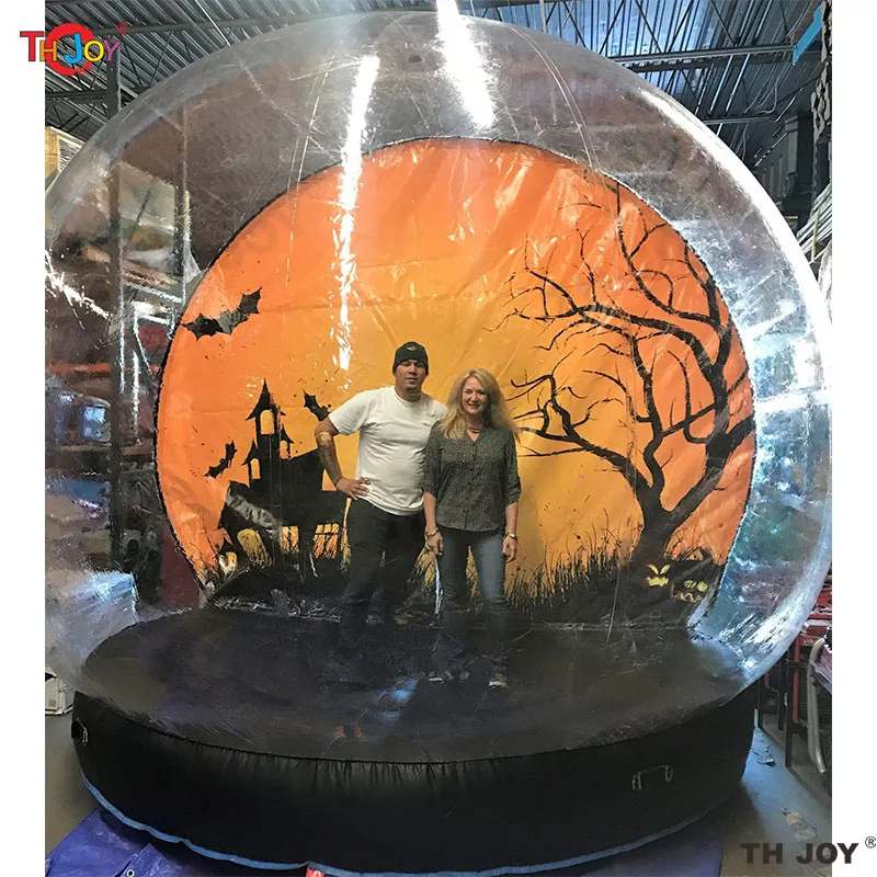 Fast Air Shipping Halloween Human Snow Globe Inflatable Bubble House Outdoor Transparent Dome Photo Booth Bubble Ball