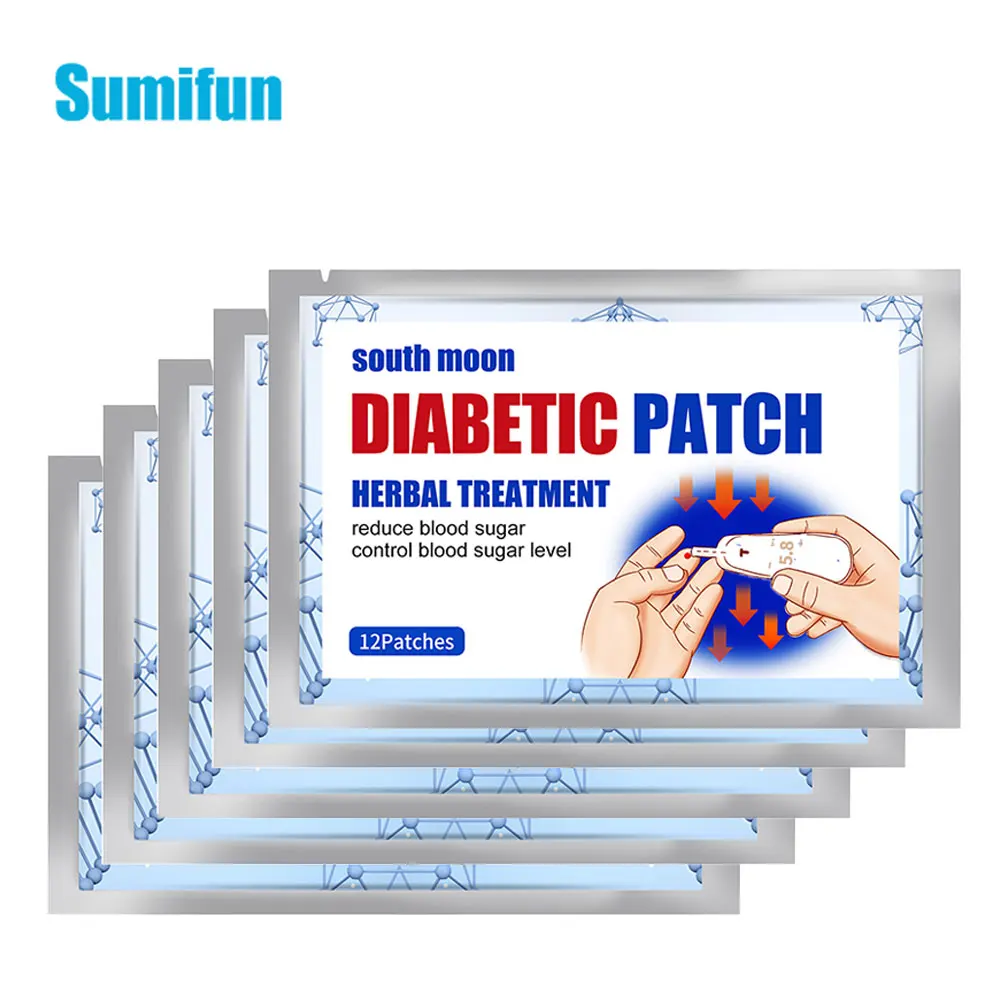 

12/24/60Pcs Diabetic Patches Lower Blood Sugar Diabetes Massage Stickers Hyperglycemia Blood Glucose Medical Plaster