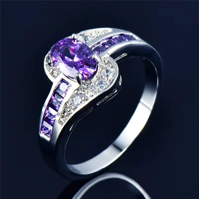 

Huaya Unisexs Bling Full Paved Zircon Rings Wedding Shining Exquisite Accessories Women Men Ring Trend Tide