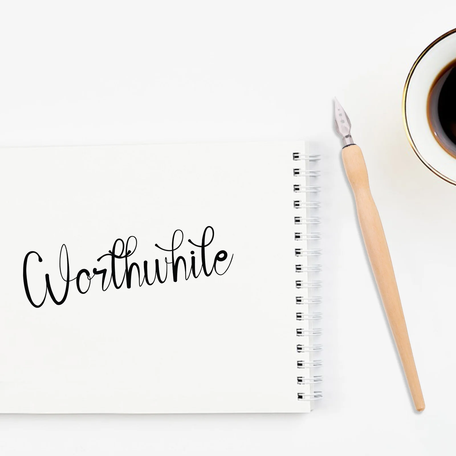 

1Set Exquisite Wooden Steel Calligraphy Dip Pen Nibs with Rods for Artistic Effects Precision Control Elegant Gift